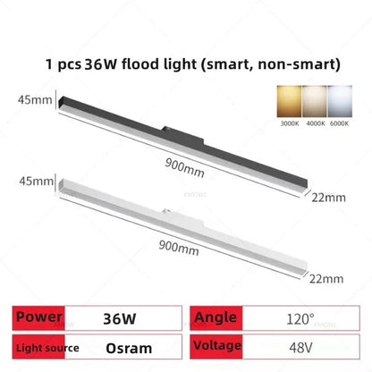 Magnetic Track LED Light Fixtures Flexible Ceiling Spotlight Rail Strip Magnet System For Indoor Modern Home Living Room Kitchen