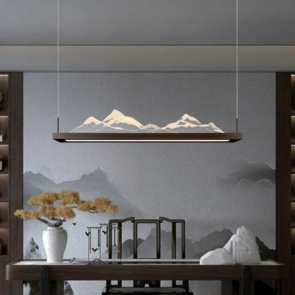 Modern Simple Living Room Light Study Light Tea Room Bar Zen Landscape Chandelier