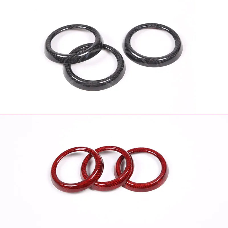 Real Carbon Fiber For Mazda MX-5 MX5 2016-2023 Car Dashboard Panel Air Outlet Decoration Ring Car Interior Accessories