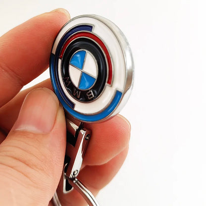 50th Anniversary Logo Metal Luxury Car Keychain For BMW E46 E90 E39 E60 X1 X2 X3 X4 X5 X6 3 5 Series M2 M3 M4 M5 M6 Accessories
