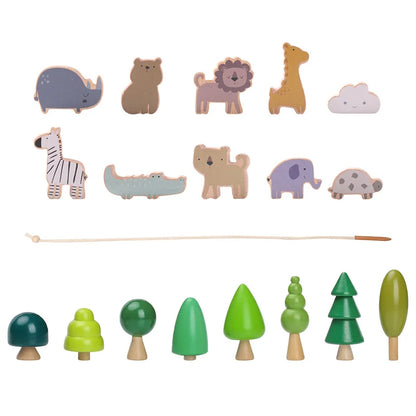 Baby Montessori Toys Artificial Forest Building Blocks Display Toys Balanced Educational Game For Newborns Baby Room Decoration