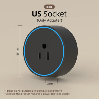 Track Socket With Switch High-end Quality Wall Power Outlet EU UK US FR Standard Universal Home Kitchen Bathroom Office Sockets