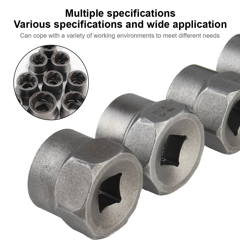 Bolt Nut Removal Socket Tool Bolt Nut Remover Accessory Nut Extractor Car Repair Tool Damaged Screw Extractor Hand Tools Kit