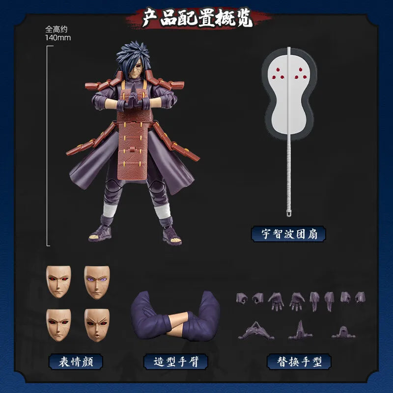 BLOKEES Original NARUTO Uchiha Madara Kyuubi Kurama Sasuke Minato Bijyudama Shippūden Bijuu Assembled Action Figure Toy Model