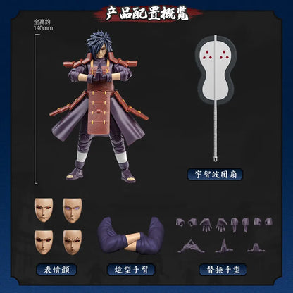 BLOKEES Original NARUTO Uchiha Madara Kyuubi Kurama Sasuke Minato Bijyudama Shippūden Bijuu Assembled Action Figure Toy Model