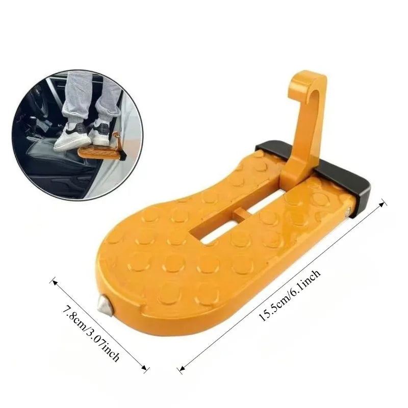 Car Door Step with Glass Breaker Safety Hammer & Roof Rack Access,Car Automotive Foldable Roof Rack Door Step,Universal Fit Car