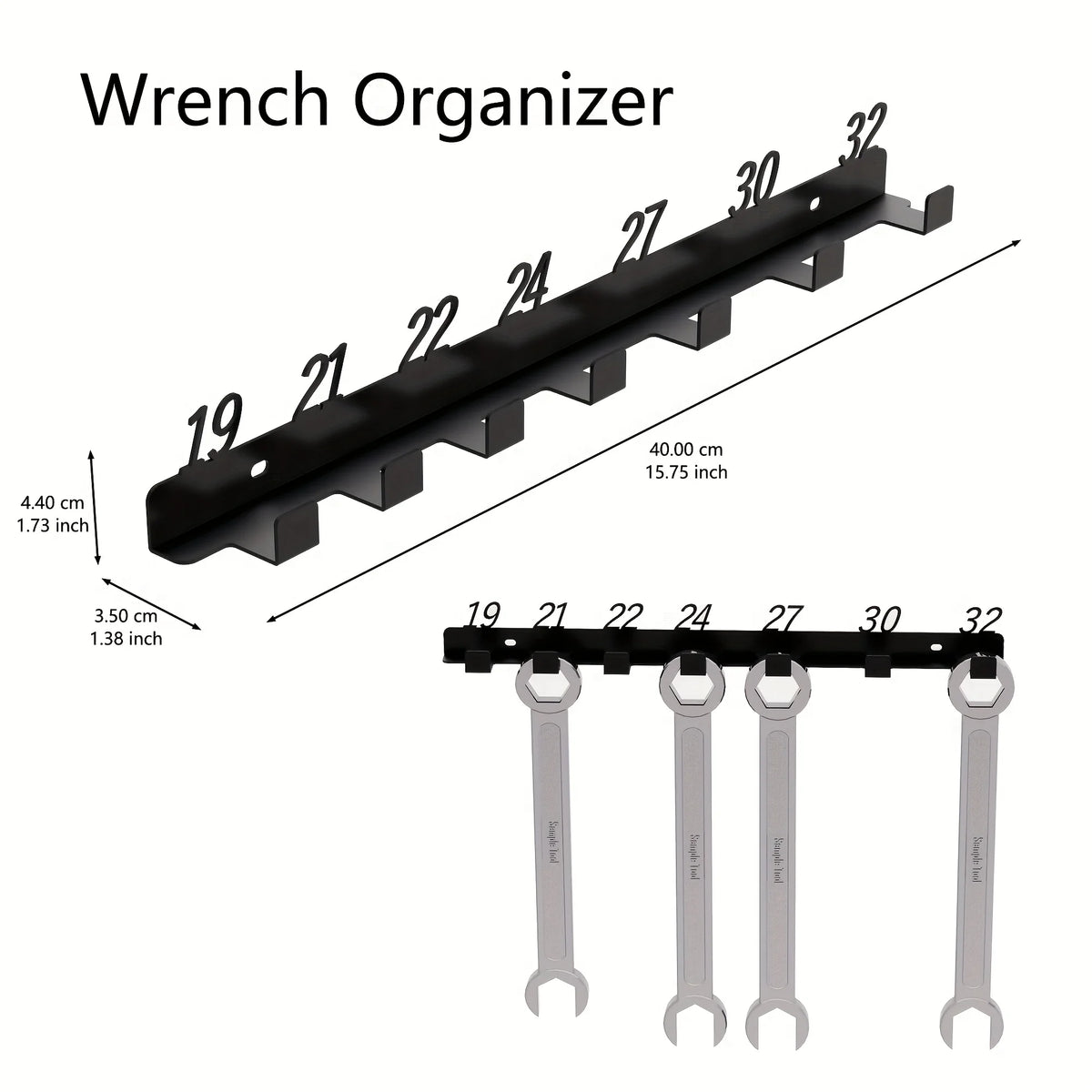[Durable Screw Organizer] Durable Heavy-Duty Metal Wall-Mounted Screw Organizer with Numbered Slots (61 for #6, 31 for #8, Etc.)