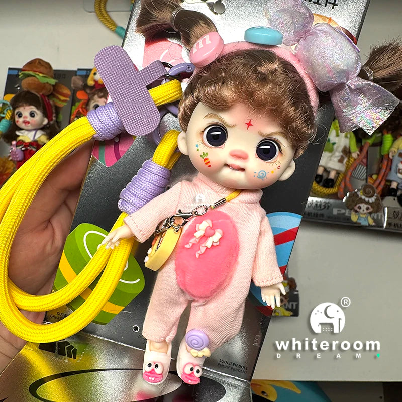 bjd doll Dolls for girls Labbu doll pocket mini blyth girl Doll Barbi cry Baby Rainbow Ball jointed doll Mobile phone Decoration