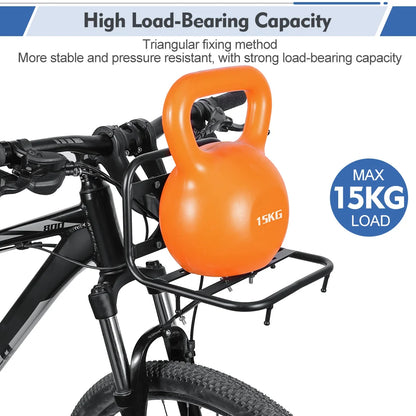NEWBOLER Bicycle Front Rack Iron Material Multi-Functional Bike Front Rack MTB Road Bike Bag Rack Outdoor Cycling Accessories