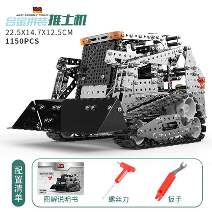 3D Metal Building Block Fighter Aircraft Model Assembly Jigsaw Toy Alloy RC Engineering Vehicle Gift Adult Assembly