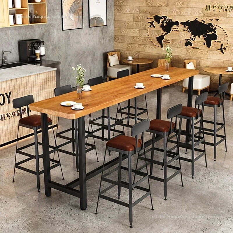 Bistro High Bar Tables Restaurant Home Coffee Alcohol Bar Table Cocktail Counter Reception Desk Furniture Muebles De Cocina FYBT