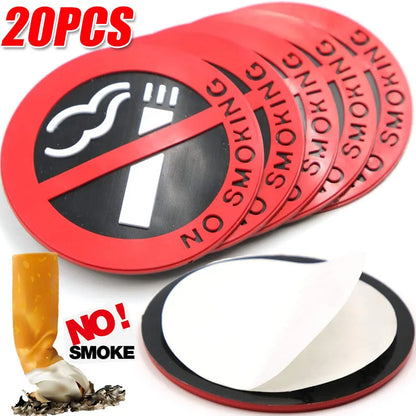 1-20pcs No Smoking Stickers Car Taxi Interior Prevent Smoking Sign Warning Logo No Smoking Decal Car Sticker Decoration