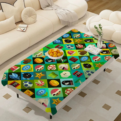 Hot Super Cool M-Mario Game Bros Waterproof Rectangle Tablecloth Fiesta Home Decor Dining Room Decor Reusable Party Supplies