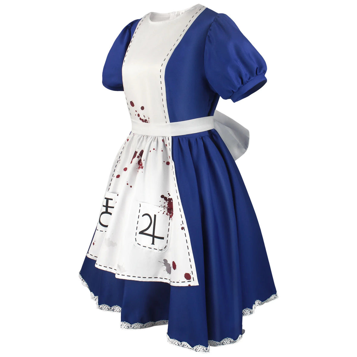 Women's Anime Alice Cosplay Costume with Necklace Alice Dress Maid Apron for Halloween Game Madness Returns Theme Girls' Outfit