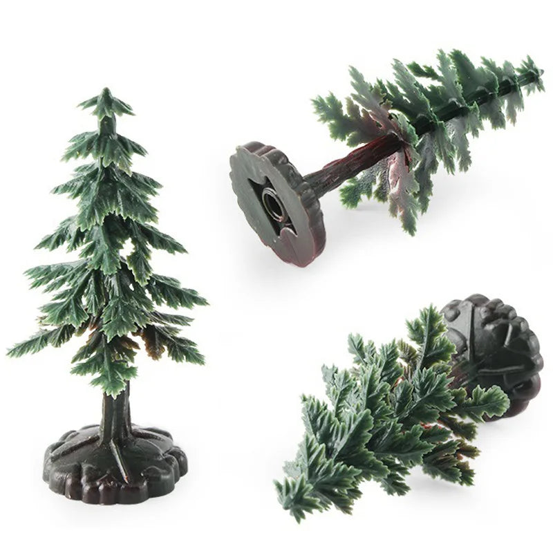 10PCS Miniature Chrismas Tree Simulation Pine Trees DIY Chrismas Decoration For Dollhouse Desktop Scene Layout New Year Kid Gift