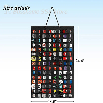 【S】Hanging Organizer For Wall Mount Display Case Large Capacity Storage Box Bags Hold Up Toy Matchbox Cars Kids