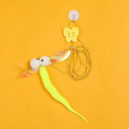 Cat Hanging Toy Independent Cat Teasing Elastic Rope Hanging Door Cat Teasing Stick Feather Teasing Cat Pet Teasing Cat Stick
