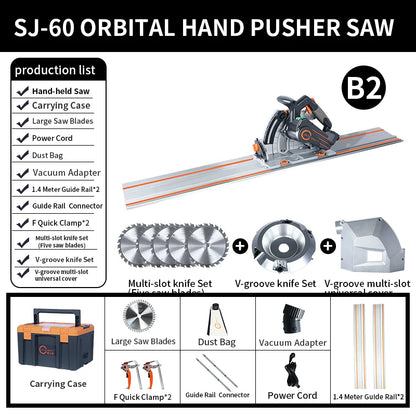 6550RPM  Electric Track Saw Brushless Plunge Circular Cutting Machine Guide Rail System Adjustable Depth Circular Rail Saw