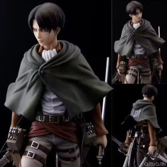 20CM Attack on Titan Levi Ackerman Captain Figure Desktop Ornament Anime Merchandise Model Toy Collection Boy Birthday Gift