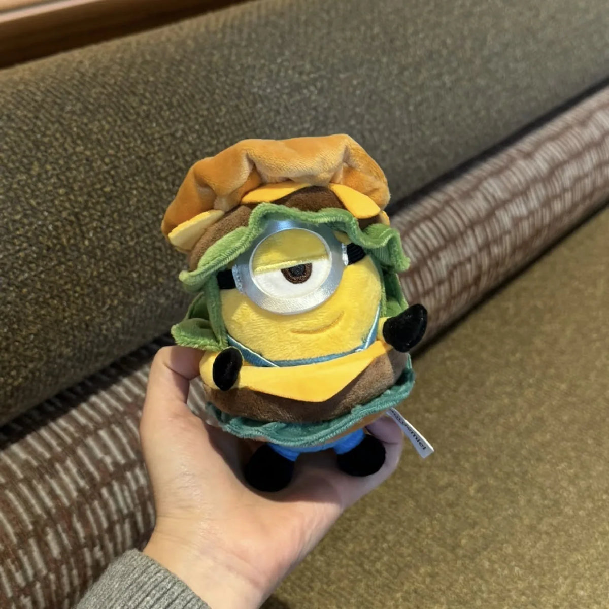 Genuine Cute Little Yellow Minion Bob Backpack Pendant Cartoon Plush Doll Keychain Bag Doll Decoration Birthday Gift