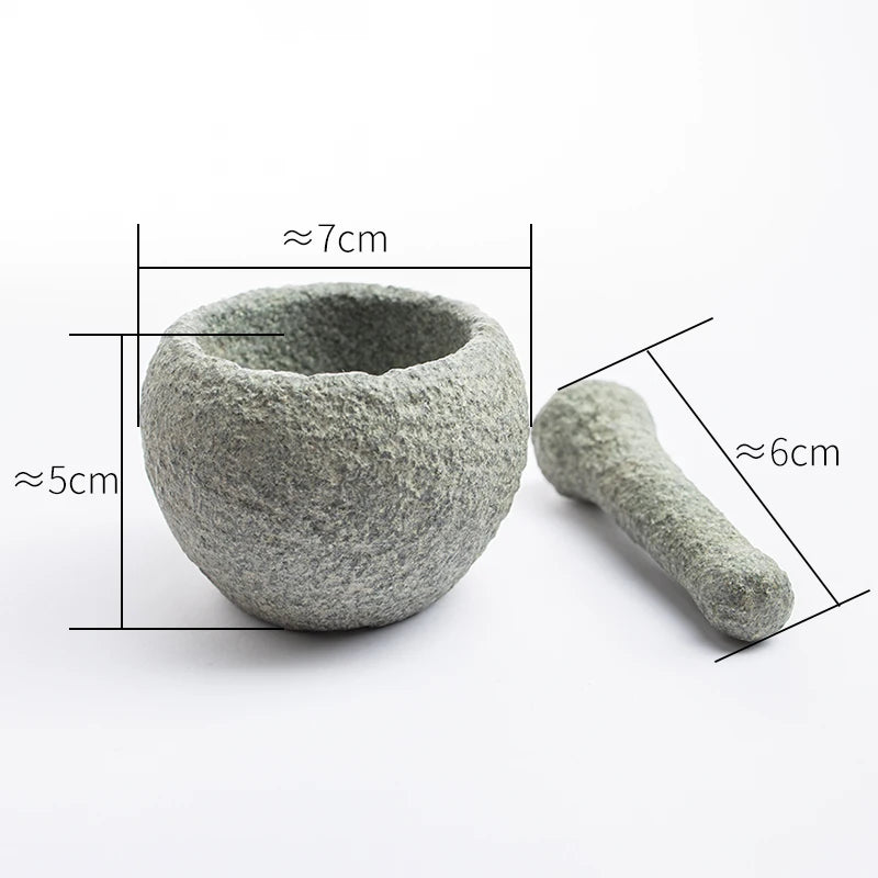 Mortar Pestle Natural Stone Handmade Zen Premium Tea Pet Spice Grinder Chinese Tea Ceremony Home Kitchen Gift for Tea Lovers