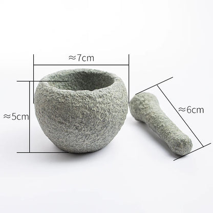 Mortar Pestle Natural Stone Handmade Zen Premium Tea Pet Spice Grinder Chinese Tea Ceremony Home Kitchen Gift for Tea Lovers