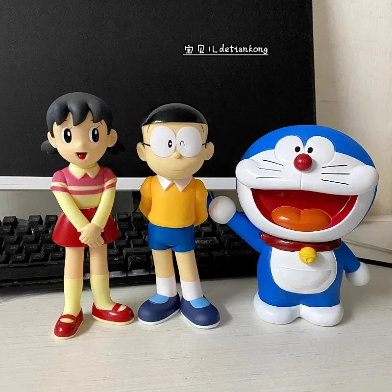 5pcs New Doraemon Family Gouta Takeshi Nobita Nobi Minamoto Shizuka Anime Figure Pvc Desktop Action Figurine Toy Kids Gifts