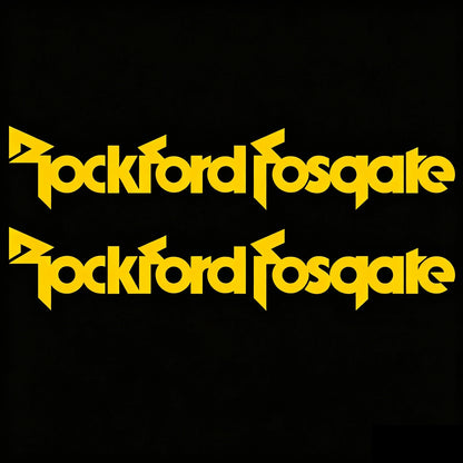 2x JDM Rockford Fosgate Logo Audio Racing Decal Die Cut Stickers Vinyl Decal Customizable in Any Size No Background