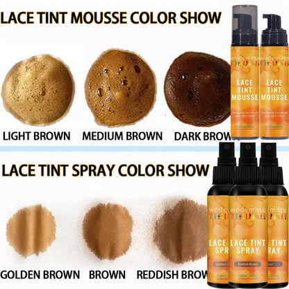 Tinted Lace Precison Parting Pen 100ml Lace Tint Mousse Brown Lace Dyeing Spray Wig Lace Tint With Brush Applicatior Wholesale
