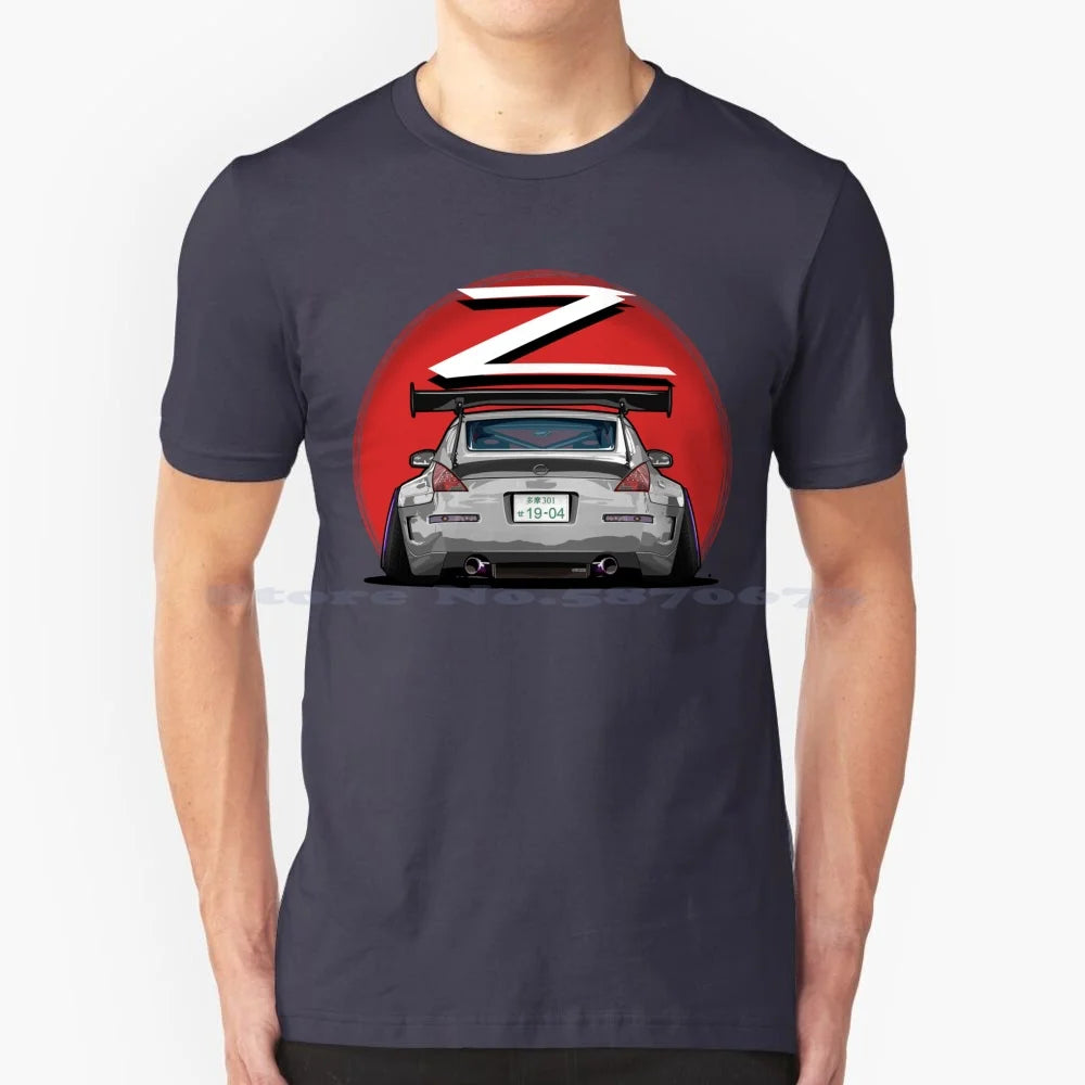 Nismo Fairlady 350z Z33 Gray 100% Cotton Hoodie 350z Nismo Z33 Midnight Blue Car Graphic Osmancetinyapici Gtr Power