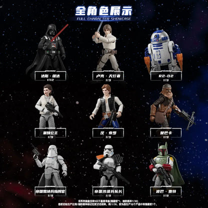 BLOKEES Original Mandalorian GV02 Star Wars Toy Djarin Mando Grogu Yoda Boba Fett Imperial Stormtrooper Action Figure Model Gift