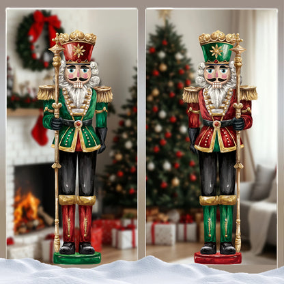 Nutcracker Soldier Christmas Window Clings Large Electrostatic Sticker Christmas Party Decorations Festive Supplies Door Sticker