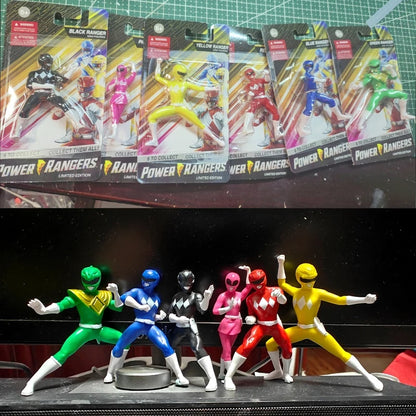 6-Piece Set Hasbro Power Rangers Series Small Size Genuine Model Toy Action Figure