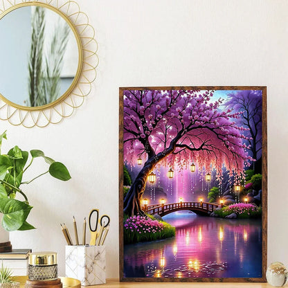 1000pcs Cherry Blossom And Lantern Paper Puzzle - A Large Game for Adults, Perfect for Family Interaction, Home Decoration, Br