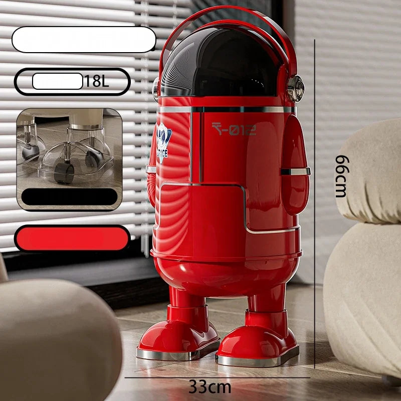 Shake Top Type Trash Can Garbage Bin Kitchen Bathroom Office Home 18L Hands Odor Proof Lid Garbage Bin Home