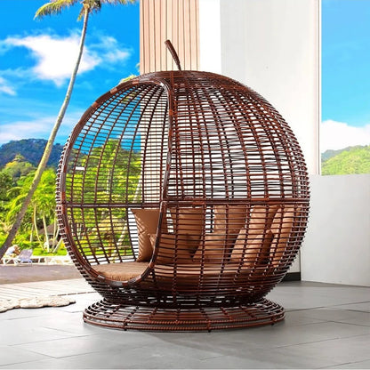 Leisure Lazy Sofa Bird's Nest Chair Rattan Double Rattan Chair Garden Garden Balcony Network Red Creative Furniture Round Chair