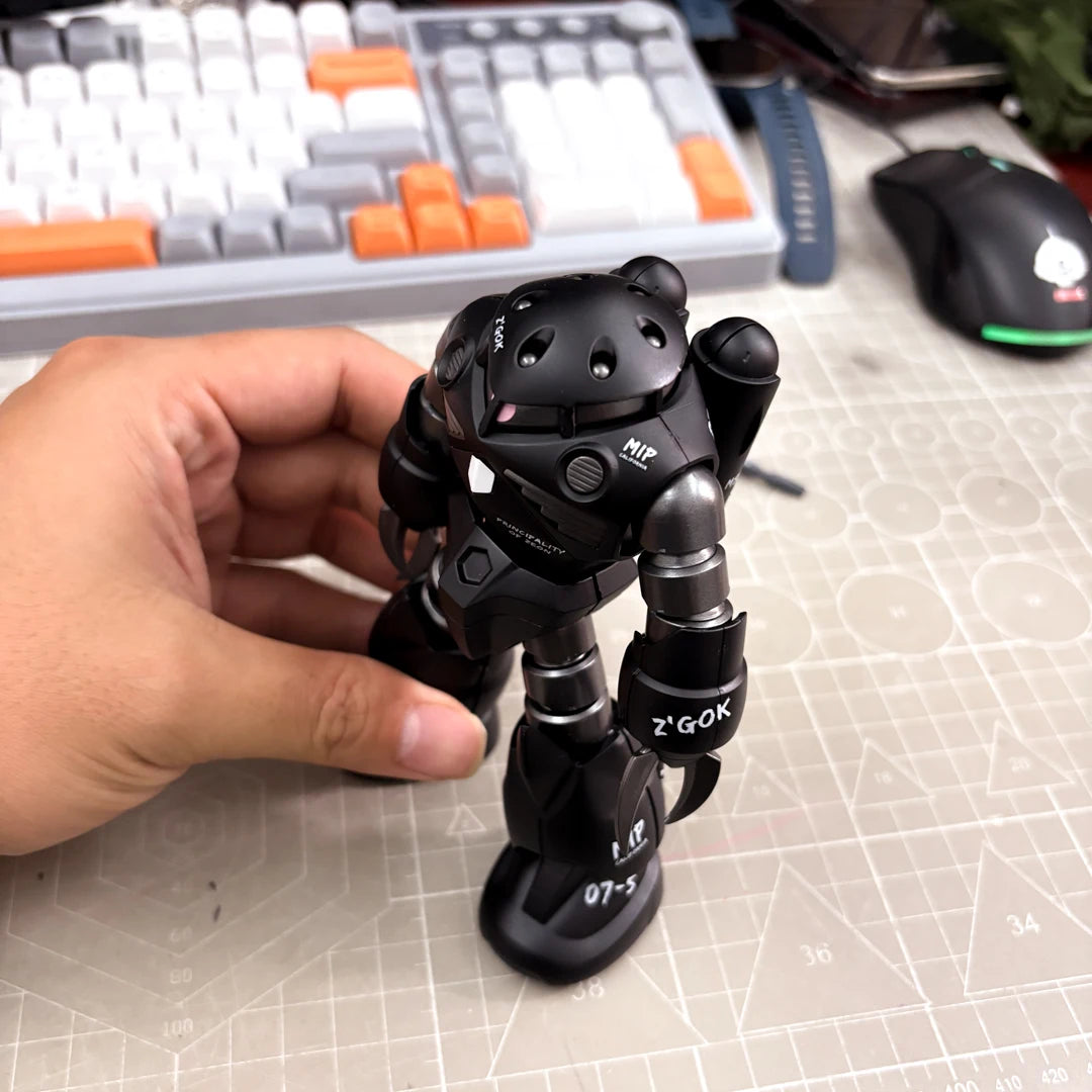 HG 1/144 Gundam MSM-07 Z'Gok 019 Black King Kong Char's Production Type Painted Assemble Model Kit Collectible Toy For Hobbyists