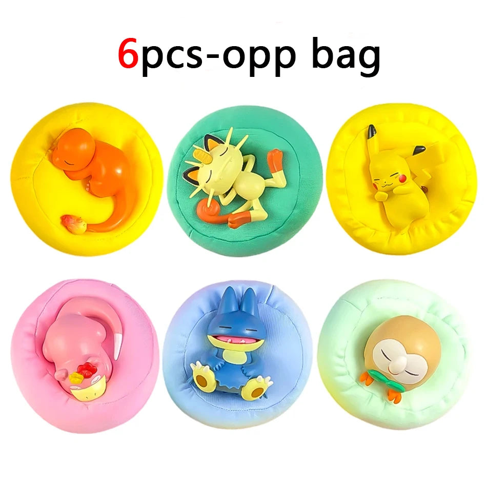 Anime Pokémon Blind Box Model Figure 1-12 Pcs Pikachu Sleep Series Interior Hand Sleeping Position Toys Gift for Sfriends