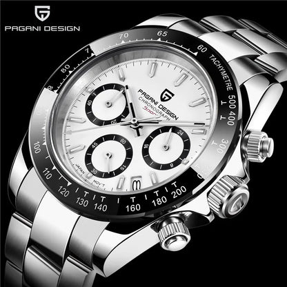 PAGANI DESIGN Luxury Chronograph Stop Watch for Men Sapphire MIYOTA VK63 Sport Waterproof Quartz Men's Wristwatches Reloj Hombre