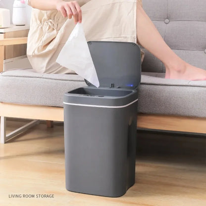 12L/14L/16L USB Charging Smart Trash Can Automatic Sensor Dustbin Intelligent Sensor Rechargeable Electric Waste Bin Rubbish Can