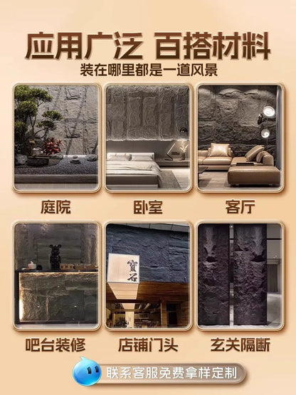 PU stone skin background wall lightweight PU imitation simulation mushroom cultural stone large slab exterior wall