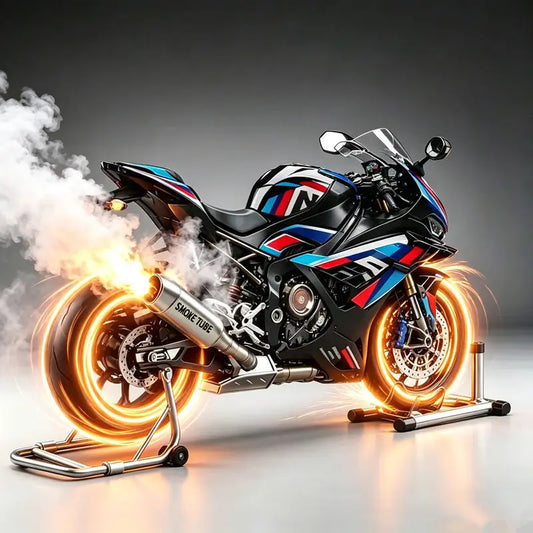 Key Start Spray 1:9 M1000RR S1000RR Alloy Race Motorcycle Model Diecasts Track Sports Motorcycle Model Sound and Light Kids Gift