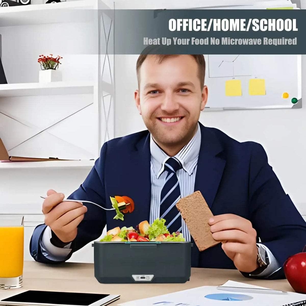 TINSOL New 3.5L Electric Lunch Box 90W Portable Food Heater Suitable for Car or Home Leak-proof Lunch Heating Microwave