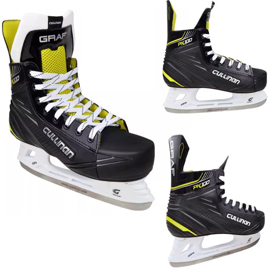 GRAF Ice Hockey Skate Shoes Professional Children's Skates Adult Skates Ice Skating Blade Thermal Warm Thicken Skating Shoes