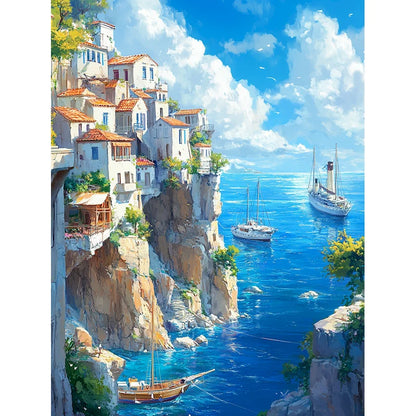 GATYZTORY Acrylic Paint By Numbers For Adults City Landscape HandPainted Painting By Numbers Unique Gift Home Decor