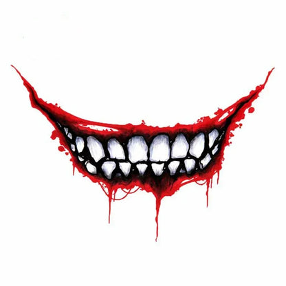 Bumper Rear Window  PVC Decal Joker Graffit Mouth Sticker Car Sticker Waterproof for 13cm/17cm