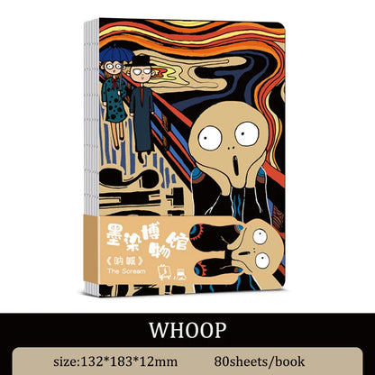 A5 Notebook Ukiyoe & Famous Painting Series Cover,80sheets/Book Writing Diary Recording Life Office Study Note Supplies CS-058