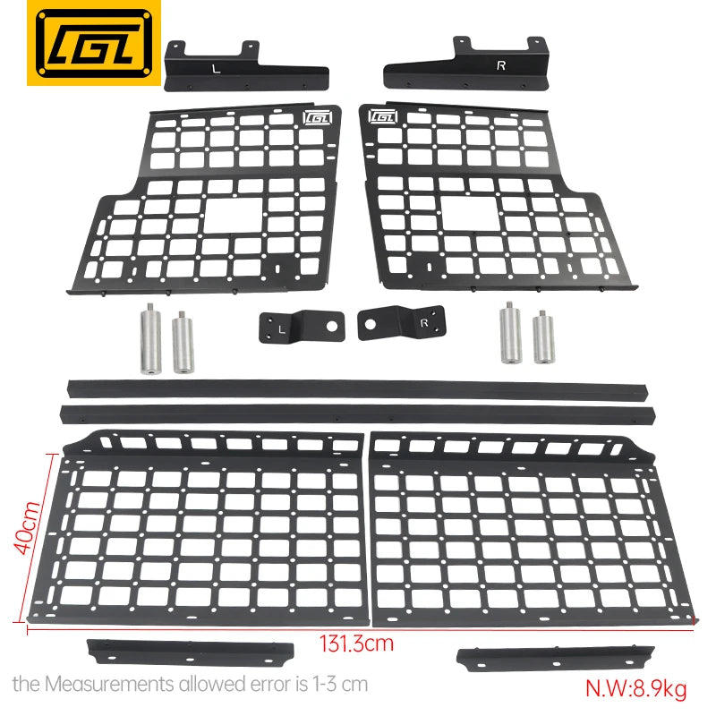 For Toyota Prado J95 Land Cruiser LC90 LC95 1998-2002 Accessories storage panel car rear trunk debris rack Car-Styling