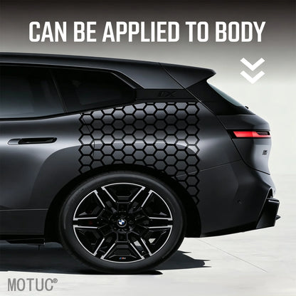 1Set Large Matte Black Honeycomb Pattern Car Stickers Van Decals Waterproof DIY SUV Window Side Body Craetive Sunshade Car Film