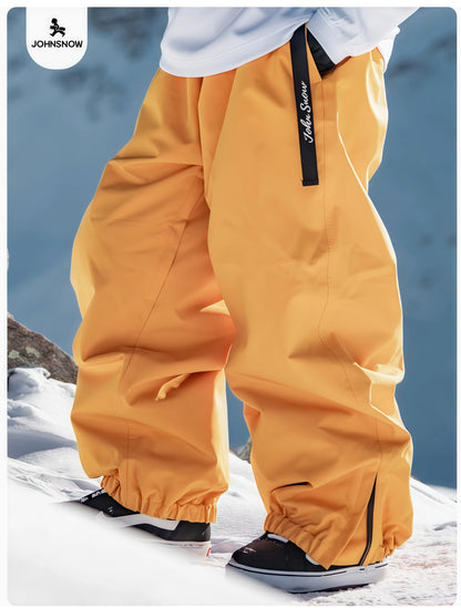 John Snow Winter Women And Men's Waterproof Ski Pants Outdoor High Quality Breathable Loose Snow Trousers Ski Snowboarding Pants